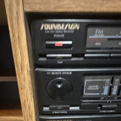 Soundesign iHome iH5 Floor Speakers Pair Wired Wood Grain Cabinets Black Grille
