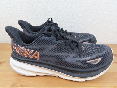 Hoka One One Clifton 9.5 B Black White Athletic Running Sneakers Men main image 3