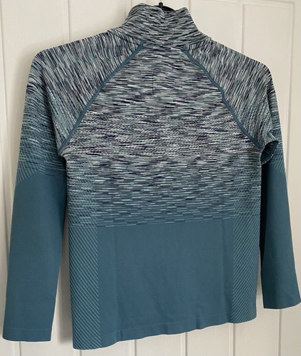 All In Motion Kids Long Sleeve Athletic Top 1/4 Zip Blue Grey Size S (6/6X) - Picture 11 of 18