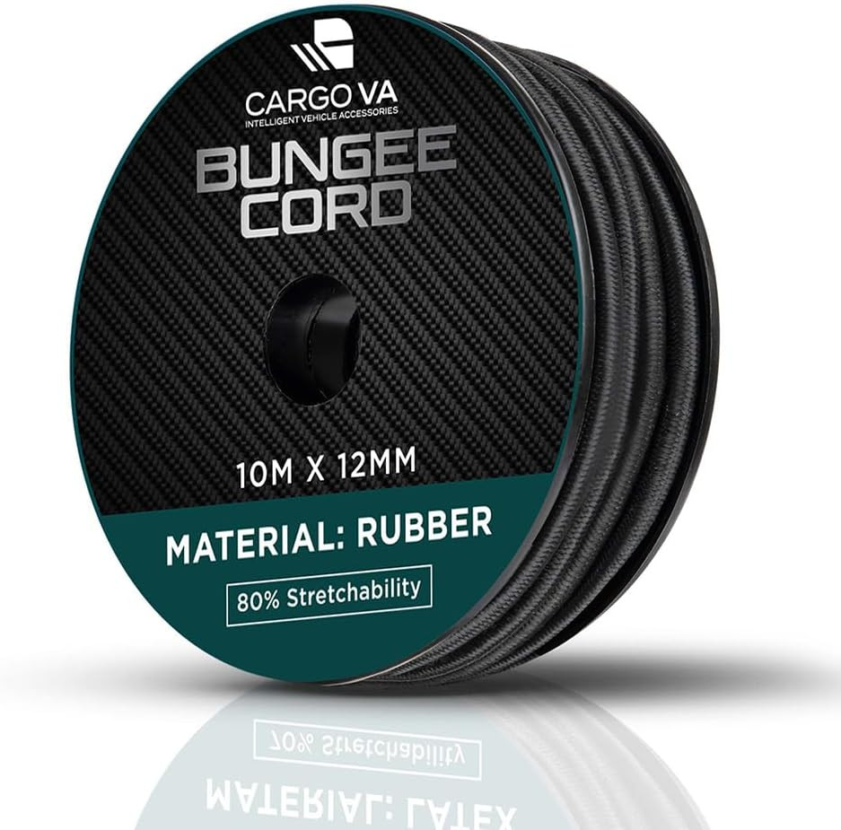 Corde extensible 80% en caoutchouc noir 12 mm de haute résistance
