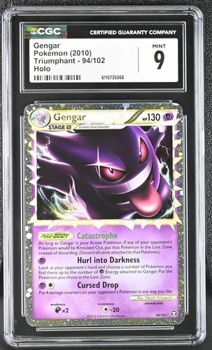 CGC 9 MINT Gengar 2010 Triumphant 94/102 Holo Pokemon Card