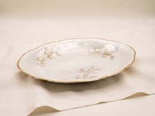Vintage Homer Laughlin Oval Serving Platter Floral Scalloped Edge USA Made 1948