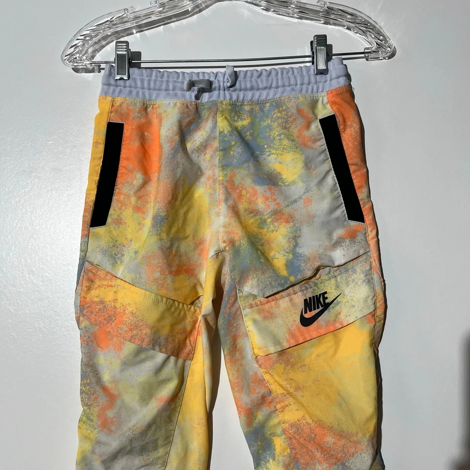 Nike Standard Fit Windbreaker Sportswear Orange Tie-Dye Joggers Kids Size Small - Image 2 of 4