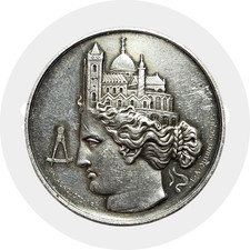 1888 - Paris - IIIe République, Société centrale des architectes médaille argent