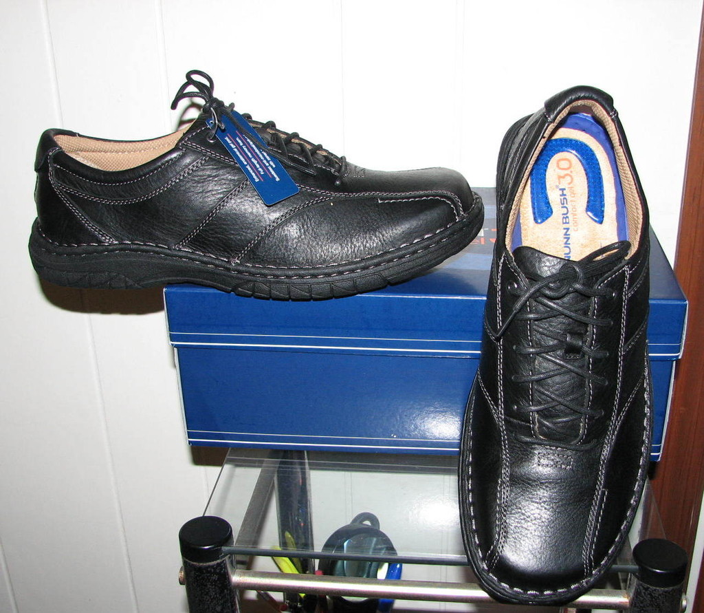 SAOLA SOLO scarpe Oxford nere Winslow Nunn Bush da uomo Nunn Bush taglia 10 5 o 11 M nuove con scatola!