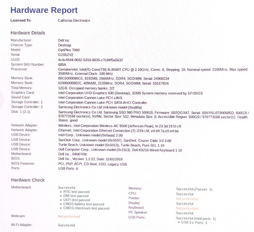 Dell OptiPlex 7060 Micro MFF i5-8500T 2.1GHz 12GB 500GB NVMe Win11 Pro 24H2 WIFI - Picture 2 of 10