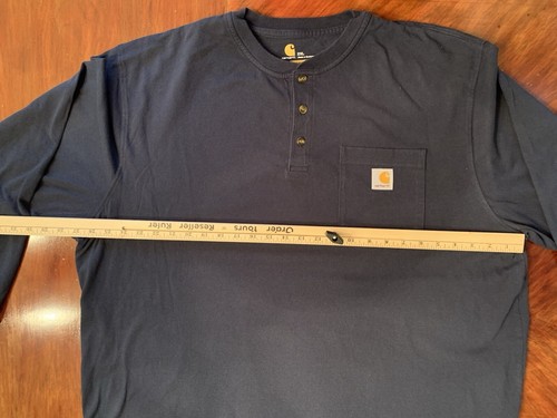 CARHARTT Shirt 2XL Gray Long Sleeve Original Fit Pocket Workwear Pullover Men's - Picture 3 of 8