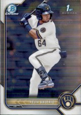 2022 BOWMAN CHROME PROSPECT 1ST MILWAUKEE BREWERS - FELIX VALERIO #BCP-128