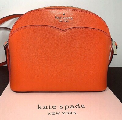 Kate Spade Payton Dome Crossbody Bag Satchel Coral Buds New