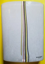 Signed Vintage Kosta Boda Bertil Vallien Rainbow Stripe Art Glass Vase