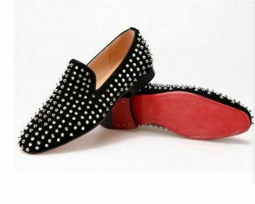 Mens Handmade Shoes Silver Studded 
