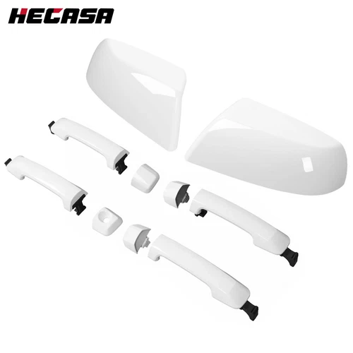 For Toyota Tundra Sequoia 2011-2019 White Mirror Cover & Door Handle Kit Replace