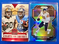 Jimmy Graham 2014 Crown Royale Knights/Squires & 2021 Prizm Light Blue Prizm