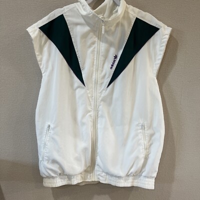 ADIDAS Sports Gilet X Large Size Vintage Retro White 80´s 90´s Vest