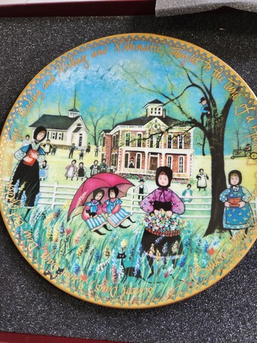 Anna Perenna "SCHOOL DAYS" BY P Buckley Moss COA BOX PLATE 0294/5000 NIB - Picture 4 of 17
