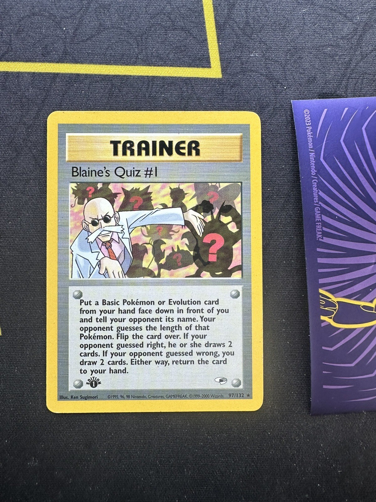 Blaine's Quiz #1 97/132 Rare Gym Heroes 1st Edition Pokemon Card 259💎NM LP +💎