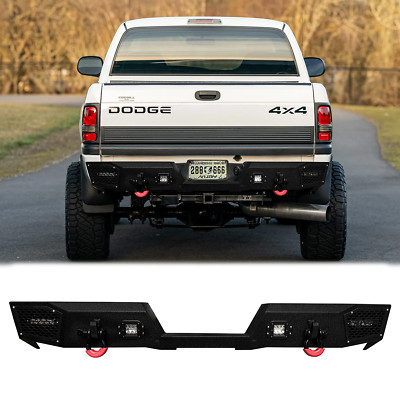 Vijay For 1994-2001 Dodge RAM 1500 NEW Steel Rear Bumper With LED Light & D-ring