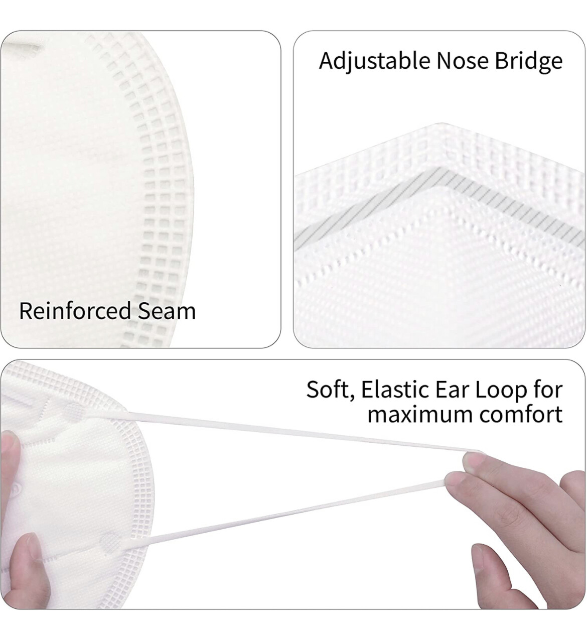 10/50 Pcs KN95 Protective 5 Layer Adult Face Mask BFE 95 Disposable