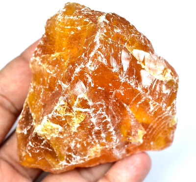 351.50 CT Natürlich Baltisch Karamellbonbon Ei Eigelb Bernstein Facettiert Rough