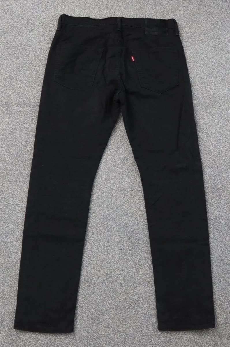 Mens Levis 522 Slim Taper Black Denim Jeans VGC W32 L32