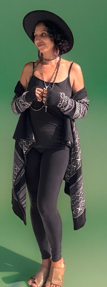 Jones New York Vintage Cardigan Over Sz Sweater Womens M Southwest Western Boho - Image 3 of 4