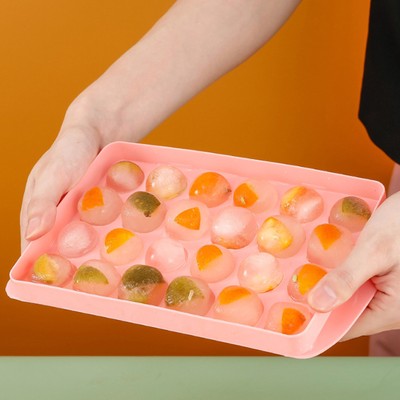 Ice Ball Box Quick Release Diy Homemade 24 Grids Ice Tray Leak-proof