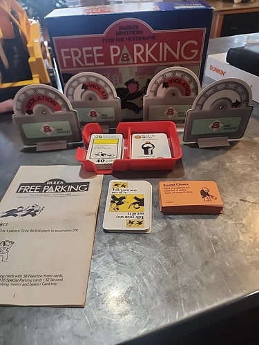 Vintage Parker Brothers Feed The Meter Free Parking Card Game -COMPLETE