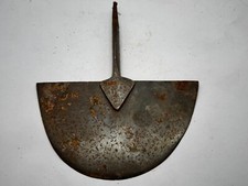 ANTQIUE EARLY HAND FORGED IRON MEZZALUNA HERB CHOPPER BLADE CUTTER