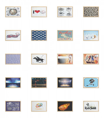 Ambesonne Sports Theme Wall Art with Wide Frame for Bathrooms Living Room