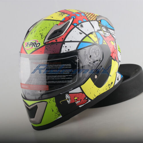 X-PRO Motorcycle Full Face Helmet Adult Street Bike Helmets DOT Approved S-XL - Picture 53 of 56