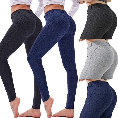 Women Jean Leggings Push Up High Waist 