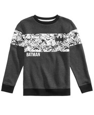 DC Comics Batman Boys Size Large 10/12 Charcoal Gray Graphic Sweatshirt