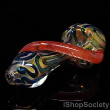 4¾" Golden Spiral Wormhole Tobacco Smoking Pipe Thick Collectible Pipes - P635H