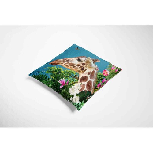 Luxury Designer Eco-Velvet Filled Cushion Sofa Jungle Giraffe Many Colour Size - Picture 2 of 52