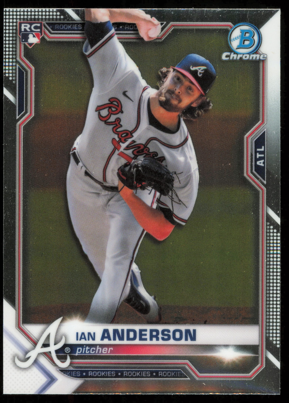 2021 Bowman Chrome #76 Ian Anderson RC Atlanta Braves