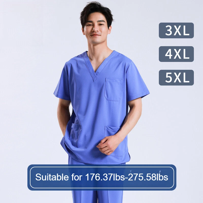 Pure Cotton Unisex Surgical Scrub Suits Set Long Short-sleeved Hospital Work  - Image 2 of 4