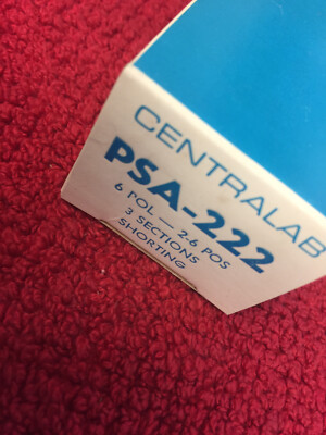 PSA-222 CENTRALAB 6 POL 2-6 POS 3 SECTIONS SHORTING
