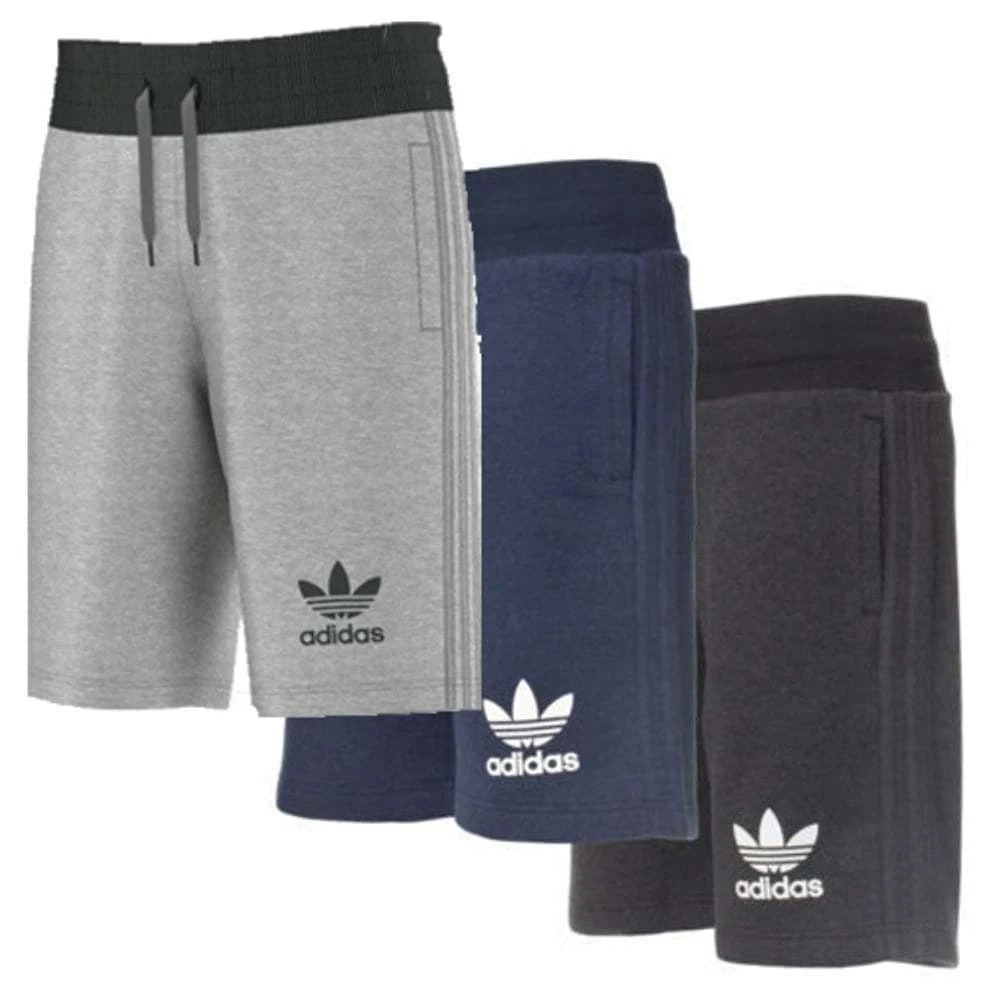 adidas blue fleece shorts