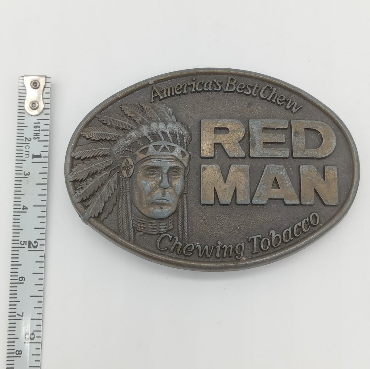 Vintage Red Man Chewing Tobacco Tin 1988 Pinkerton Company 3.25