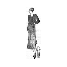 Past Patterns 6471 - Mid 1920s Wrap Around Dress Sewing Pattern bust sizes 38"