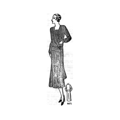 Past Patterns 6471 - Mid 1920s Wrap Around Dress Sewing Pattern bust sizes 38''