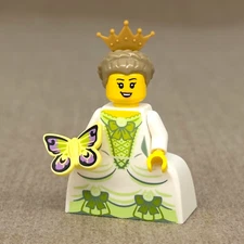 LEGO Queen w/ Butterfly Minifigure Hips Gold Tiara BAM 2024 Castle - NEW