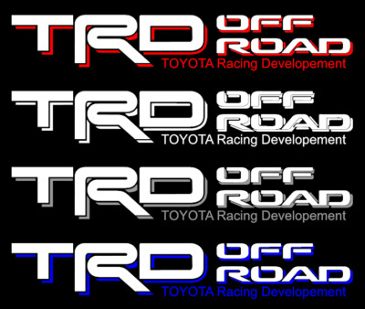 2 TRD Off Road TOYOTA Decals 4 Tacoma Tundra Pair Sticker Truck bedside Vinyl