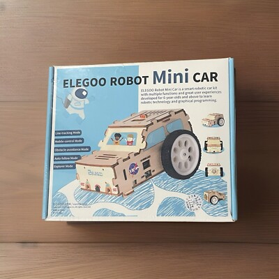 ELEGOO Smart Robot Mini Car Kit - 5 Different Modes - Ages 6+ NEW NIP SEALED