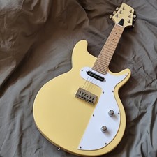 Electric Guitar 6-String Mandolin Glossy Yellow Solid body Maple Neck