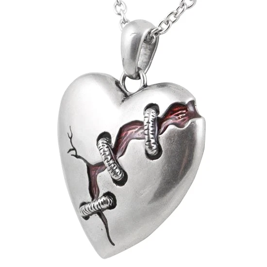 Heart Necklace Cure For A Broken Heart Pendant Stainless Steel Jewelry Controse - Image 3 of 4