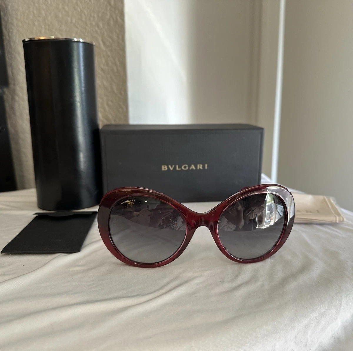 Women’s Bvlgari Chic Red Sunglasses Bvlgari Red Plastic Frame Sunglasses for Women for sale | eBay main image 4