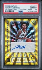 2023 PANINI DONRUSS SIG SER HOLO YELLOW LASER #SSKEY KEYONTE GEORGE 1/15 PSA 10