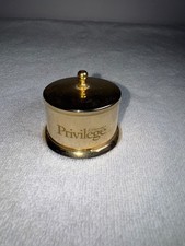VTG JCPenney Stamp Dispenser Trinket Dish Solid Brass Nostalgic Home Decor MCM