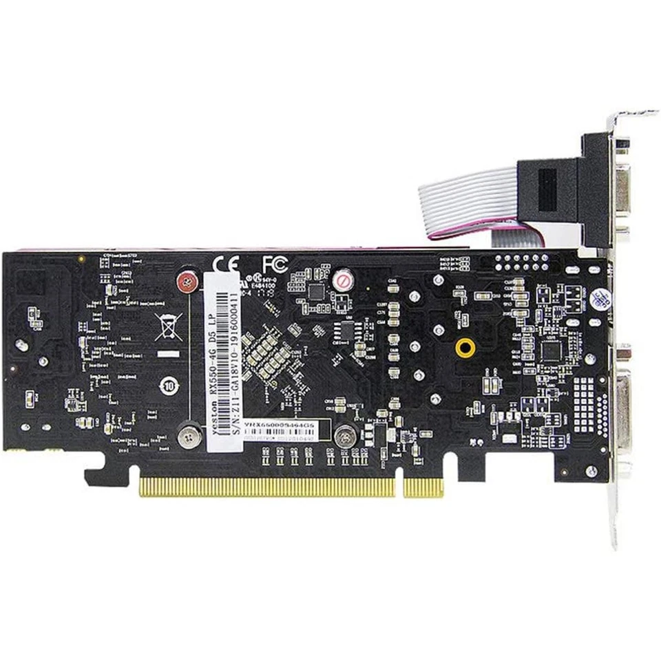 AMD Radeon Rx 550 4GB GDDR5 Low Profile LP Video Card Graphics Editing Gaming - Image 3 of 4